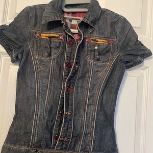 Denim mini dress
